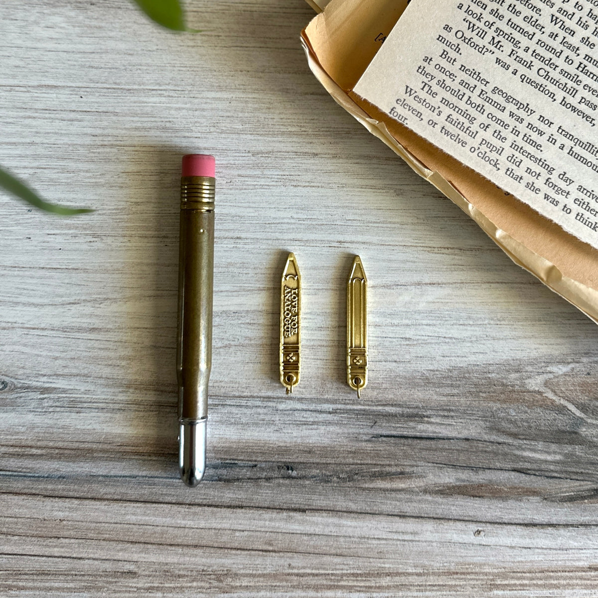 [BK Original Brass Charm] Love for Analogue Pencil