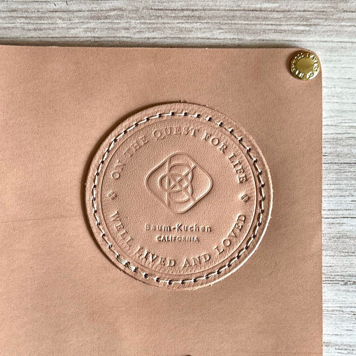 [BK Original Leather Patch] "On the quest for life well lived and loved"