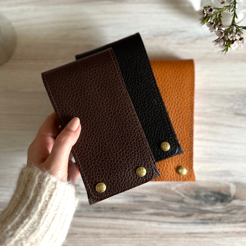 Triple Pen Case With Note Jotter - Canvas & Vegan Leather Writing Organizer