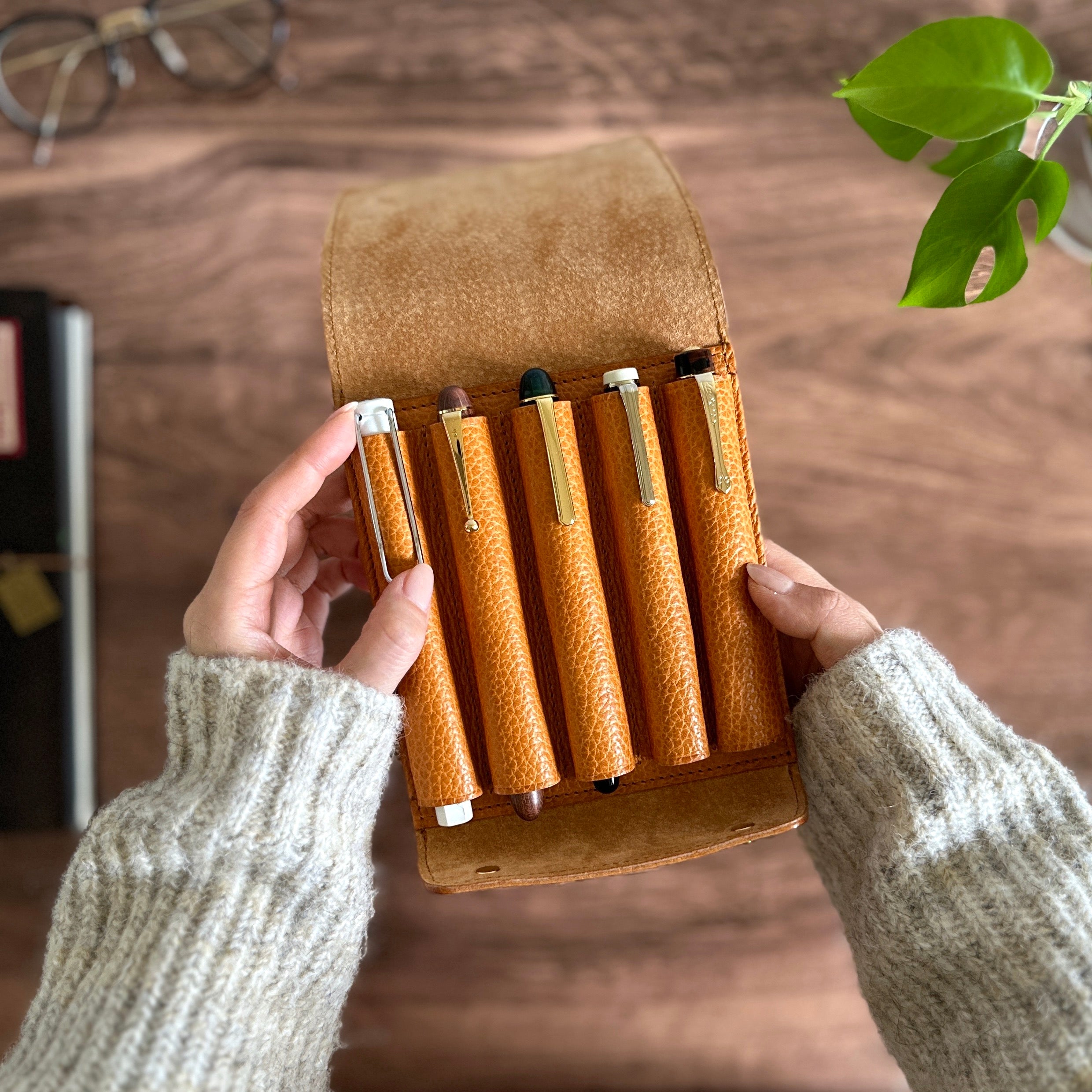 TSL] Toscana Fountain Pen Case (5 pens) – Baum-kuchen