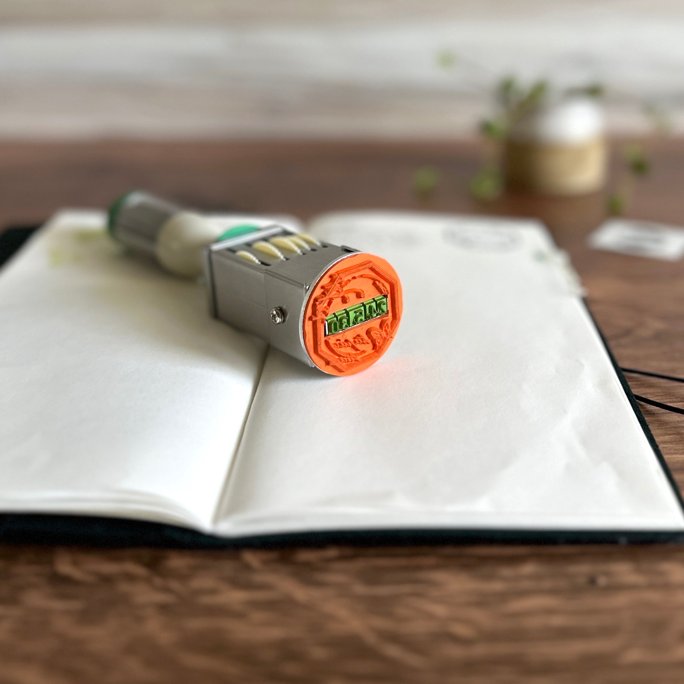 Yohaku Stamp] Rotary Date Stamp – Baum-kuchen