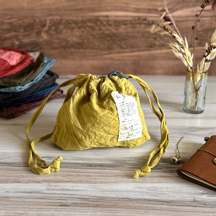 [haru nomura] "Kinchaku" Drawstring Pouch (Small)