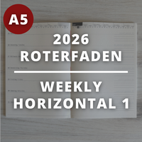[Roterfaden 2026] Weekly Horizontal (A5)