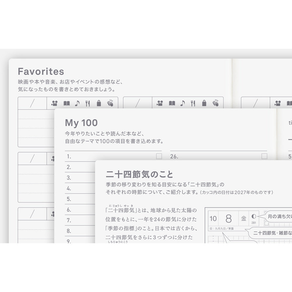 [Hobonichi 2027] Day-Free (A5 & A6 / Japanese)