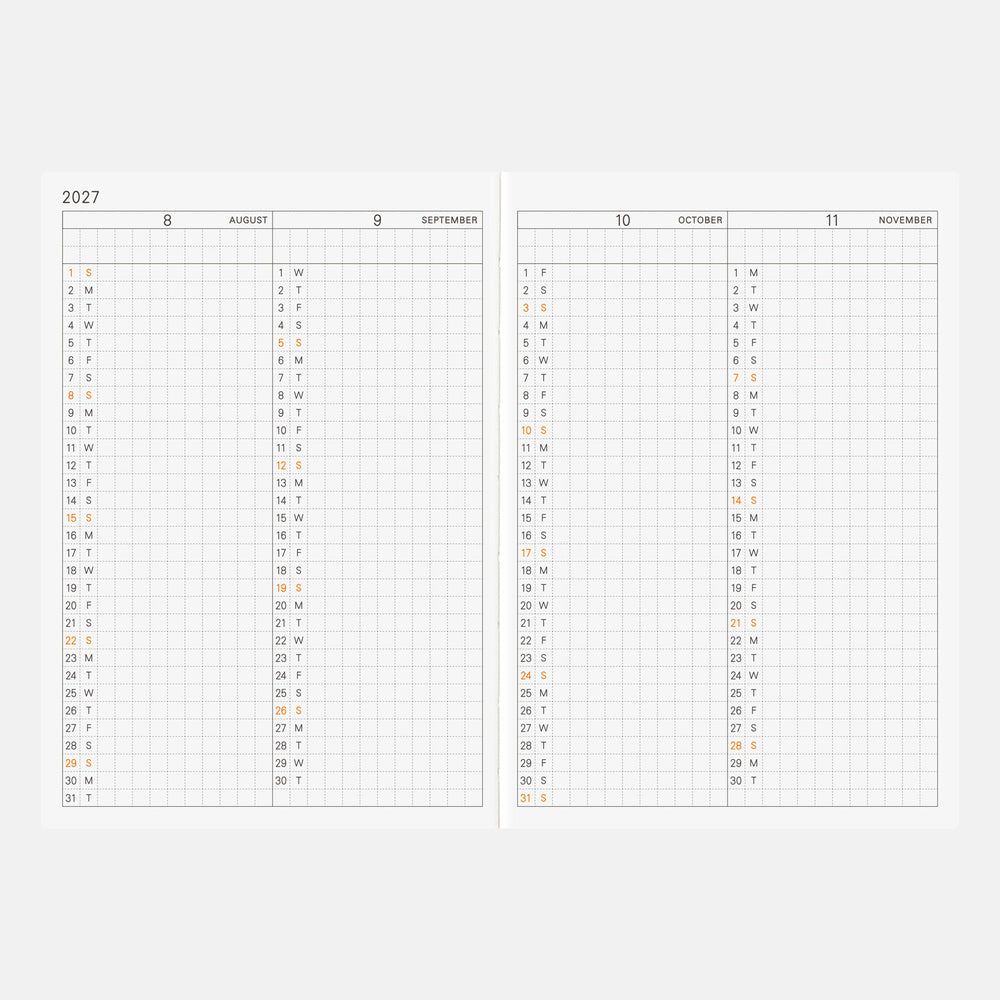 [Hobonichi 2027] Planner Book (A6 / English)