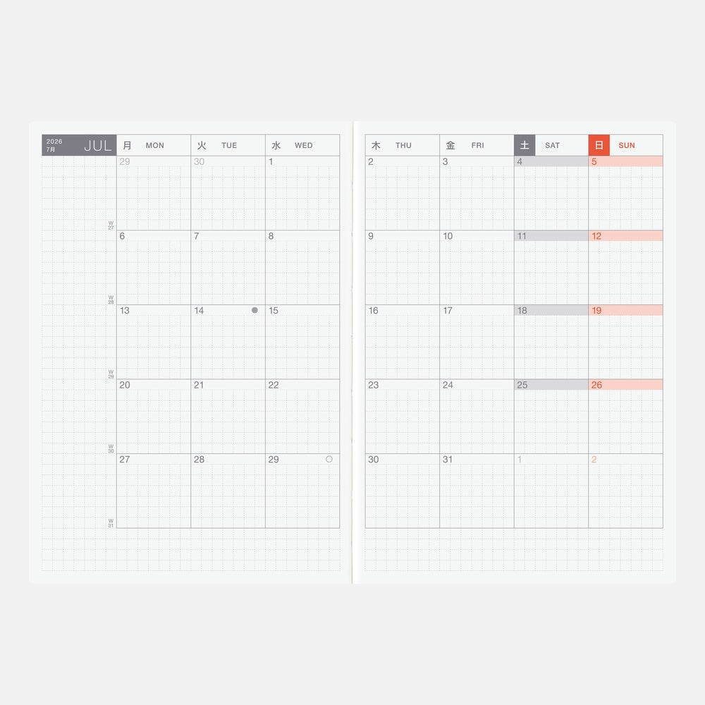 [Hobonichi 2026] Original Book (A6 / English)