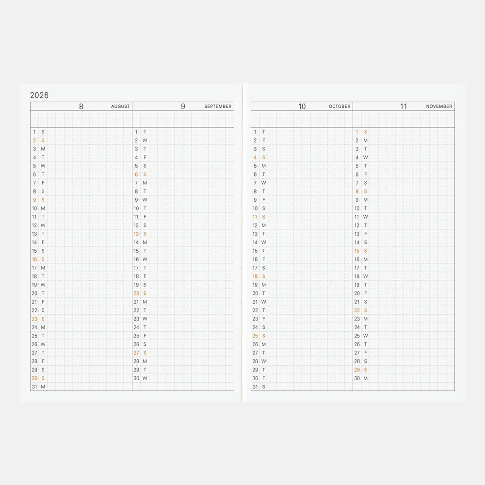 [Hobonichi 2026] Planner Book (A6 / English)