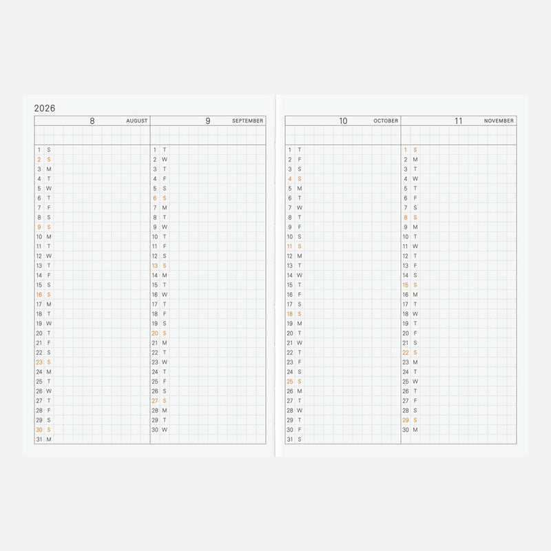 [Hobonichi 2026] Planner Book (A6 / English)