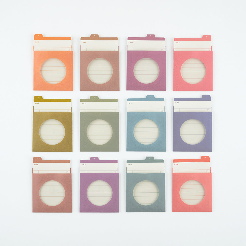 [Hobonichi] TSUKI no IRO: 12 Month Index Pockets