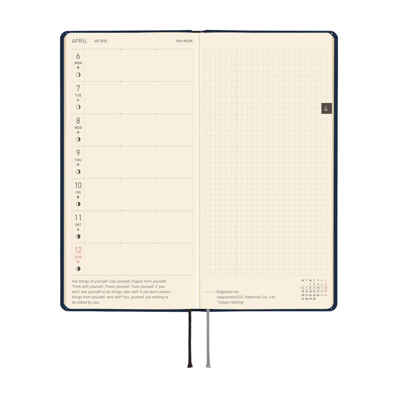 [Hobonichi 2026] Weeks // Colors (English)