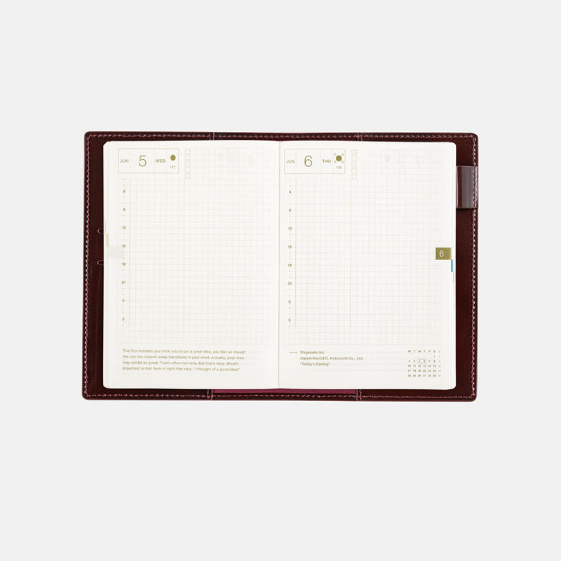 [Hobonichi Cover] Taut Bordeaux Leather (A6)