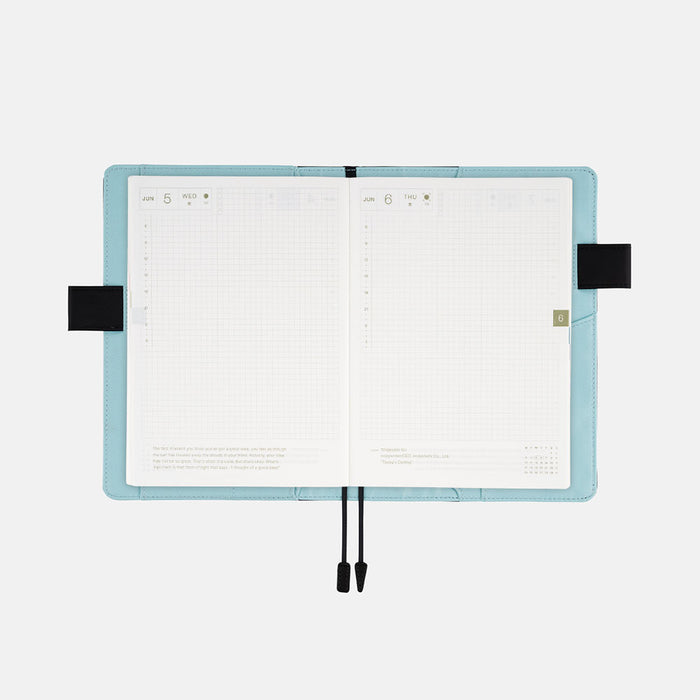 [Hobonichi Cover] Black x Clear Blue (A5)