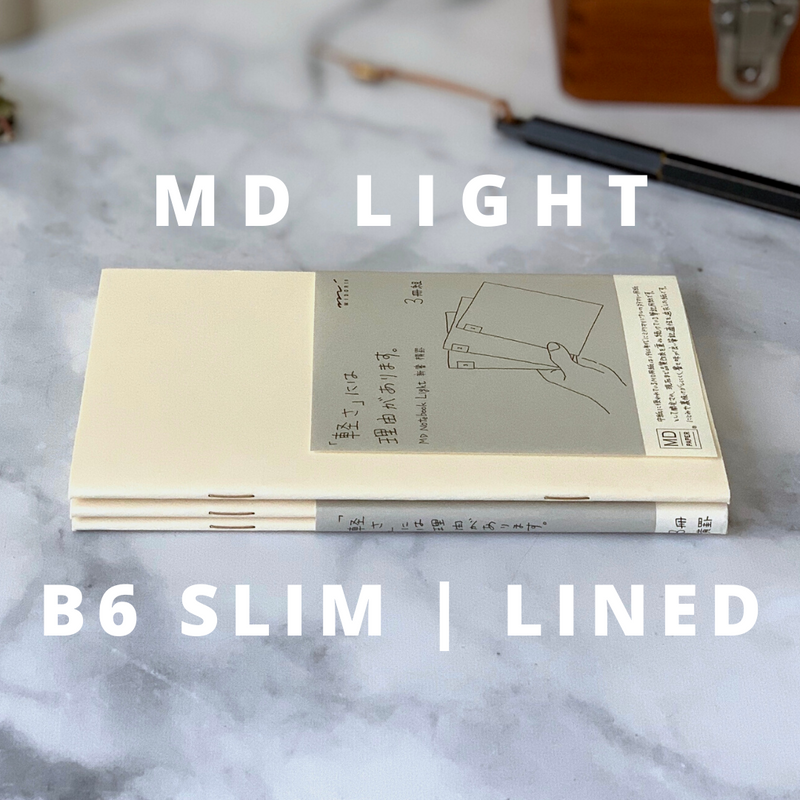 [MD] LIGHT Notebook - pack of 3 (B6 Slim)