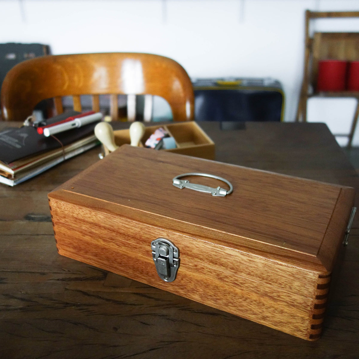 Classiky Chestnut wood Sewing Box - NOMADO Store