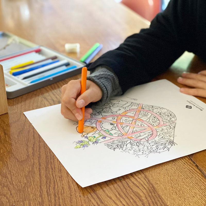 [BK Original Coloring Page] Among the Flowers (PDF Download)