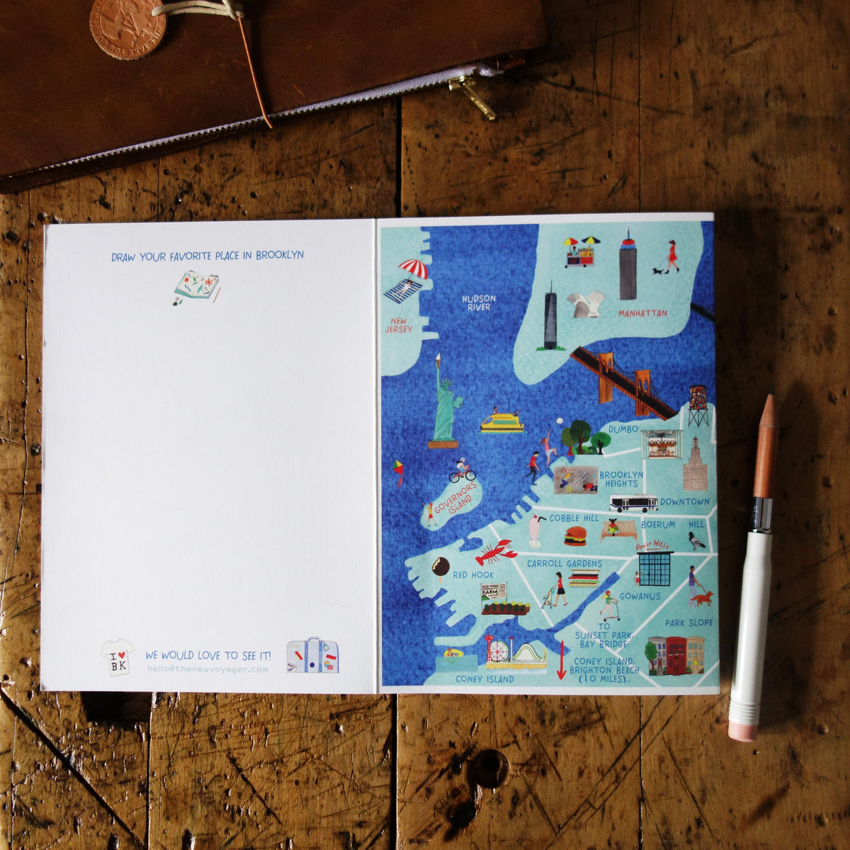 The New Voyager Map for Kids who Travel / Brooklyn
