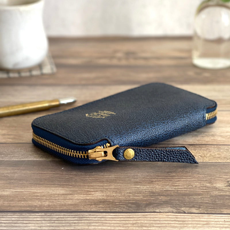 [TSL] Kurozan Leather Zip Pen Case // Indigo