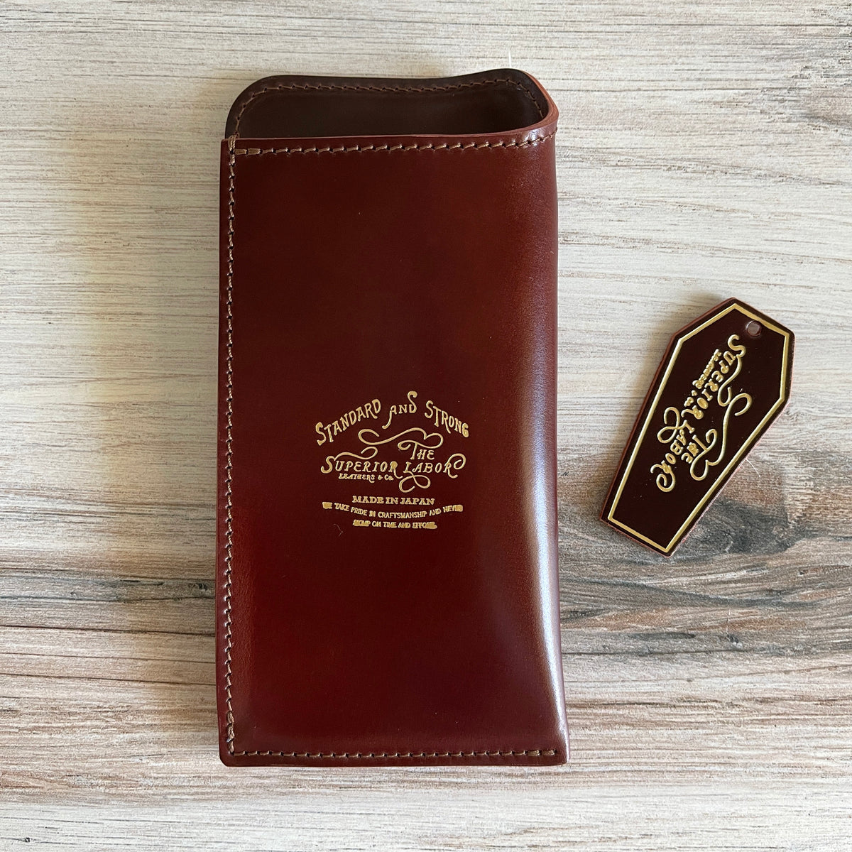 Seamless Italian leather glasses case