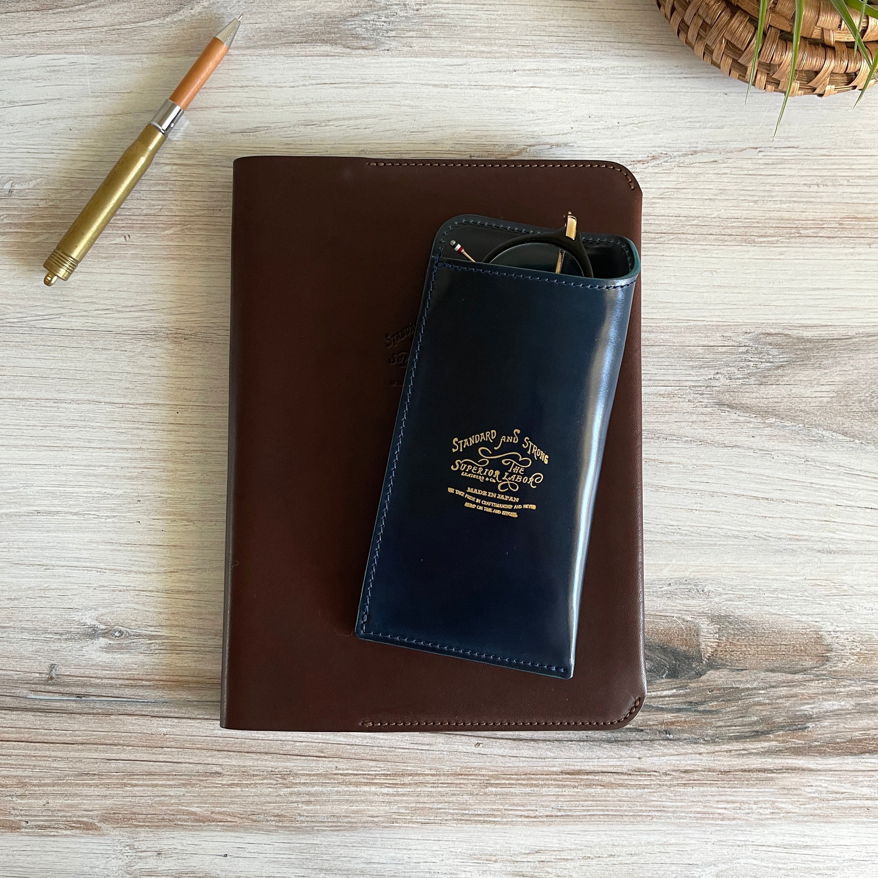 THE SUPERIOR LABOR CORDOVAN ケース 牛革 SL0195 cordovan zip organizer