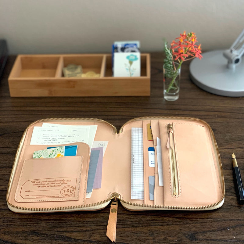 [TSL] Leather Zip Organizer // Yellow