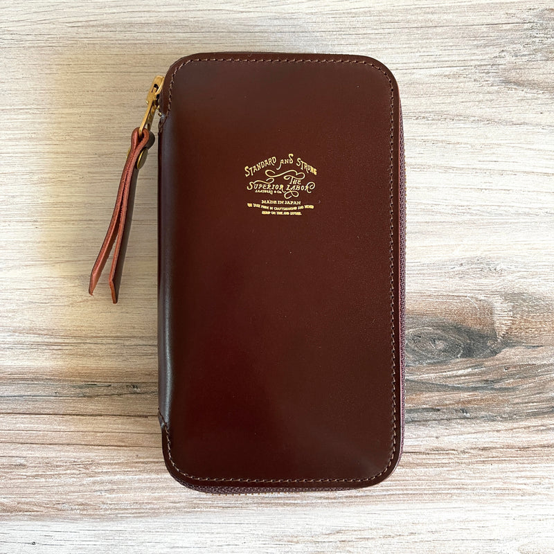 [TSL] Cordovan Leather Zip Pen Case