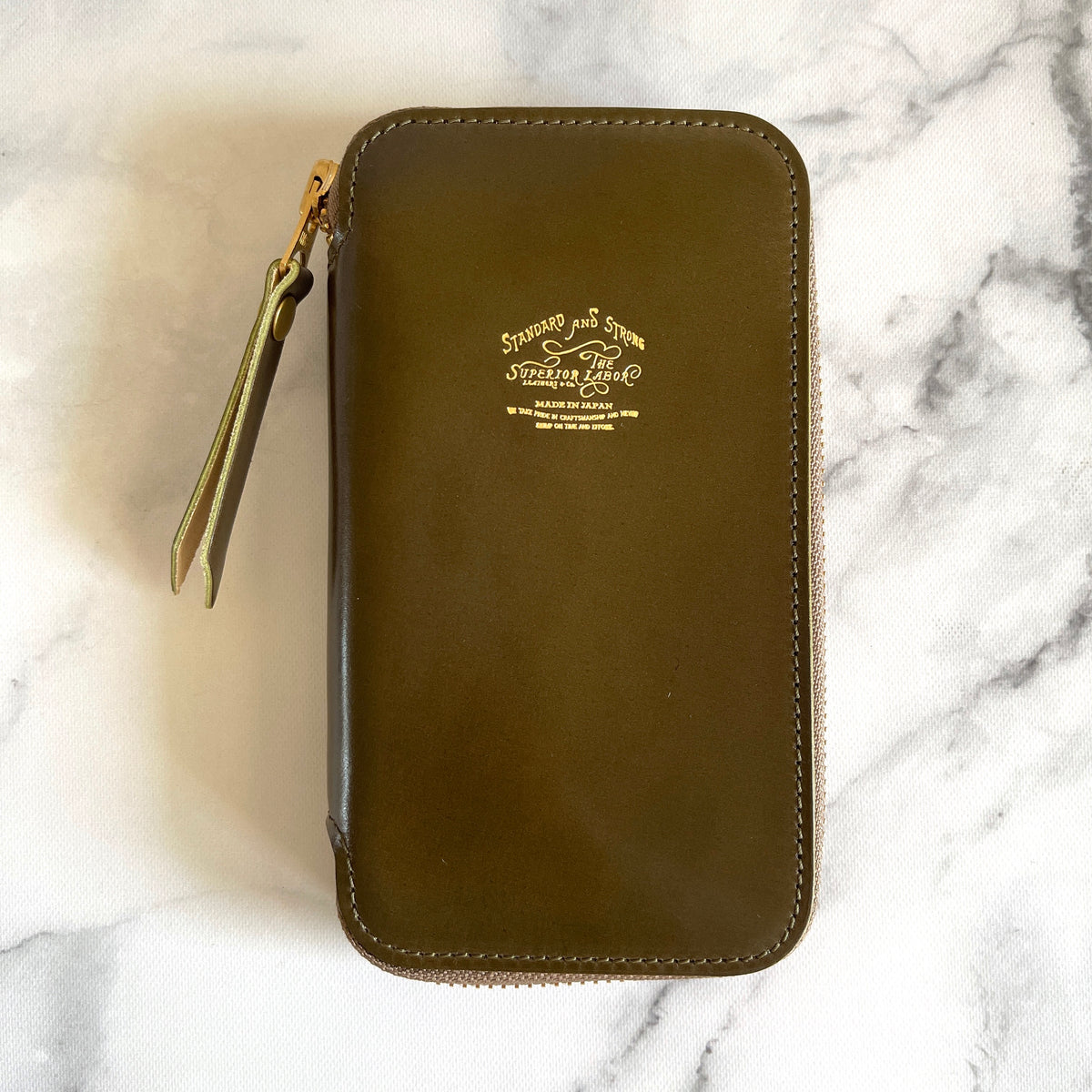 [TSL] Cordovan Leather Zip Pen Case