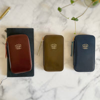 [TSL] Cordovan Leather Zip Pen Case