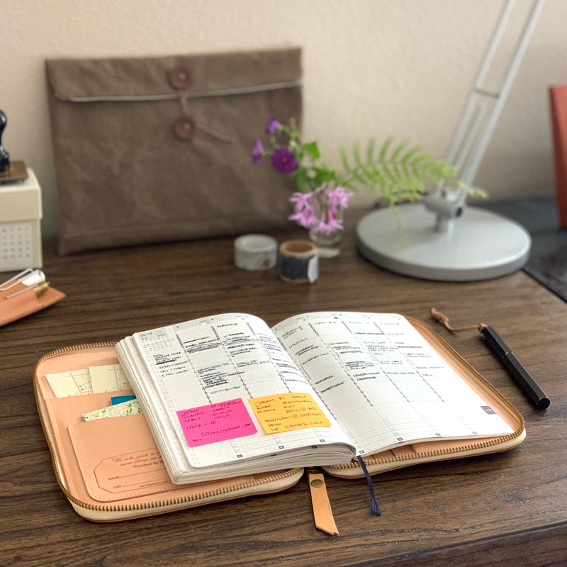 [TSL] Leather Zip Organizer // Yellow