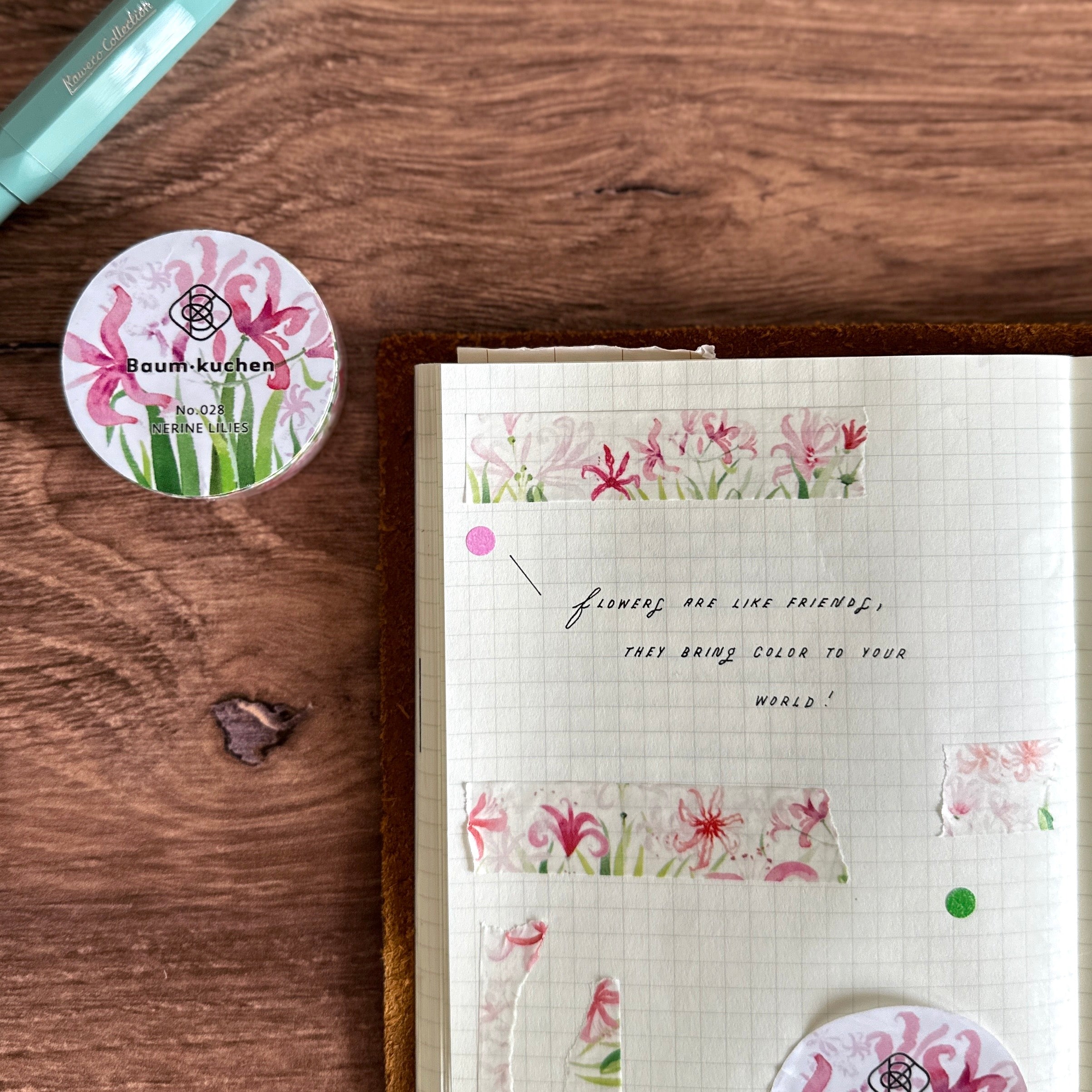 【新品】neru design kozara BRUNT LILY BLACK① BK Original Tape] No.028 Nerine Lilies – Baum-kuchen