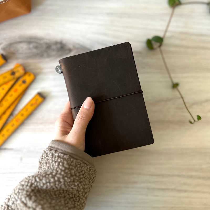 TRAVELER'S COMPANY Passport Leather Journal Starter Kit Brown