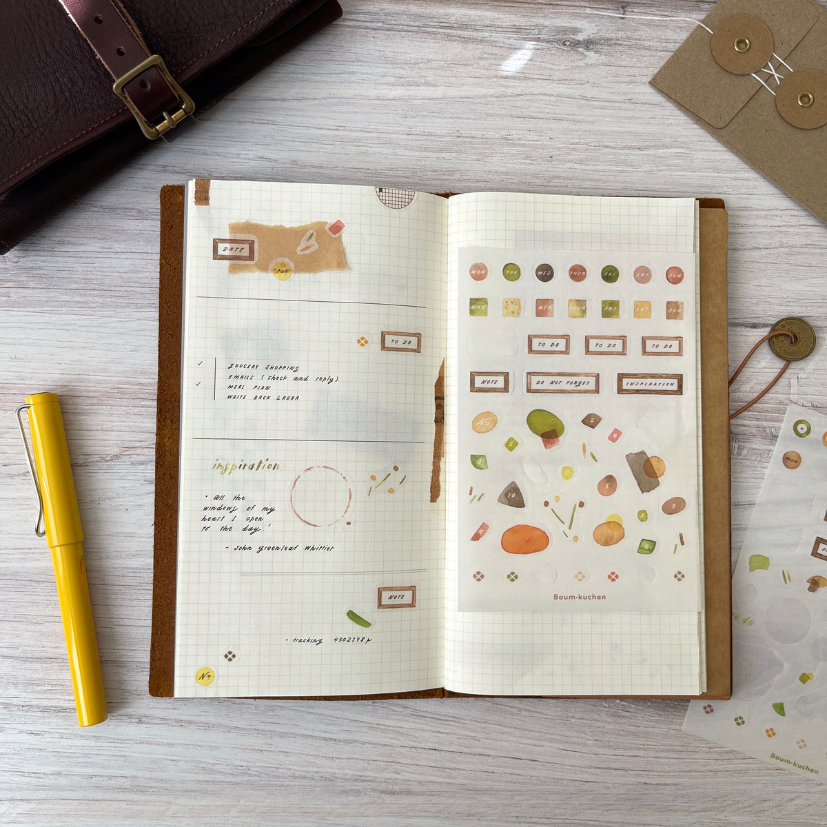 Bullet Journal Stickers - Days of the Week Planner Stickers - Set 3 - diary  - hobonichi