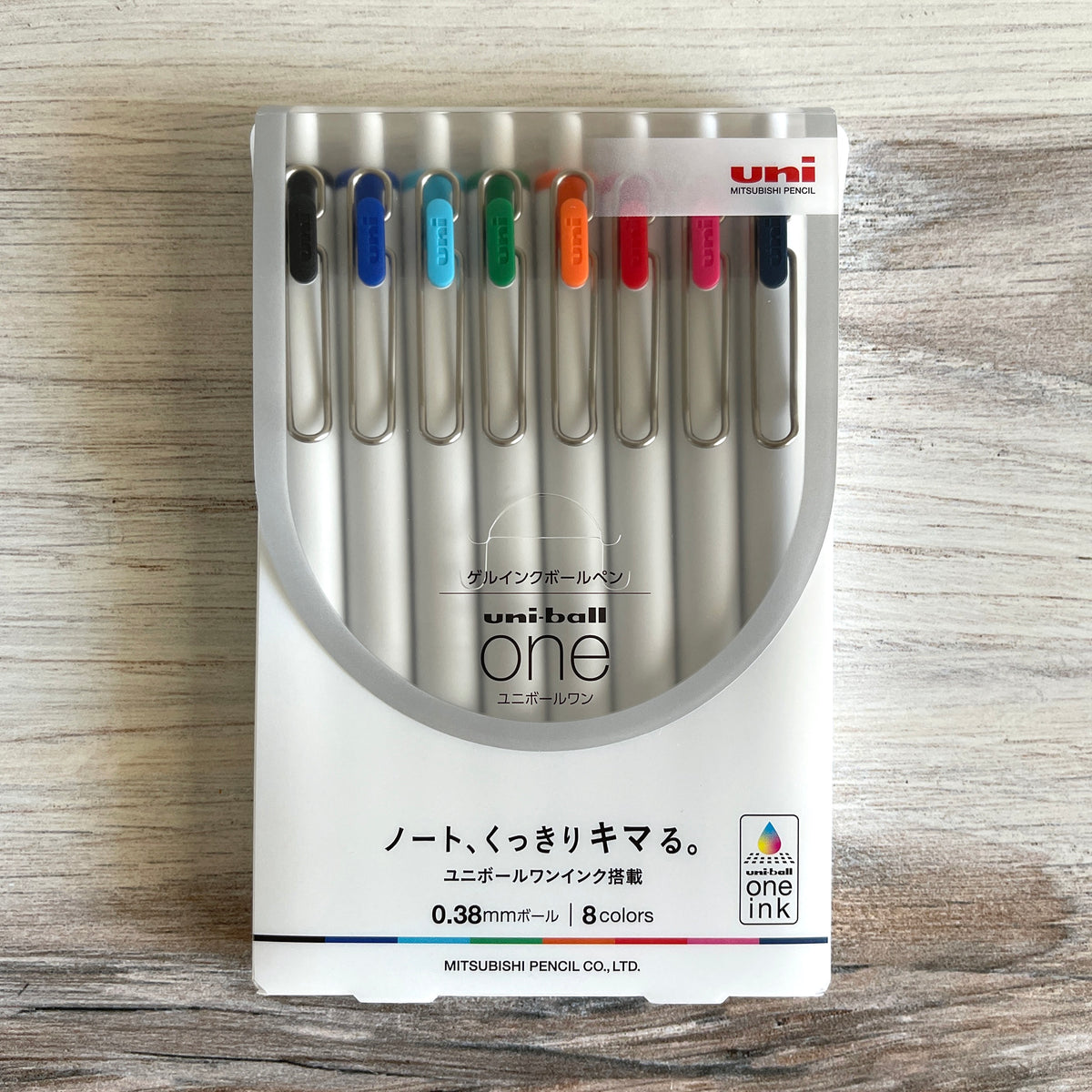 Uni-Ball One] Gel Pen // 0.38 mm (8 Color Set) – Baum-kuchen