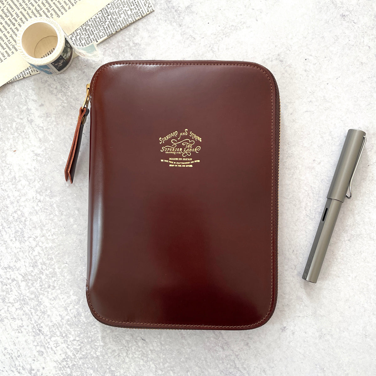 [TSL] Cordovan Zip Organizer // Burgundy