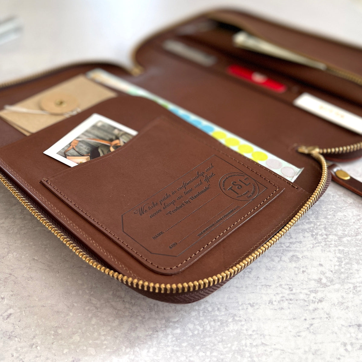 [TSL] Cordovan Zip Organizer // Burgundy