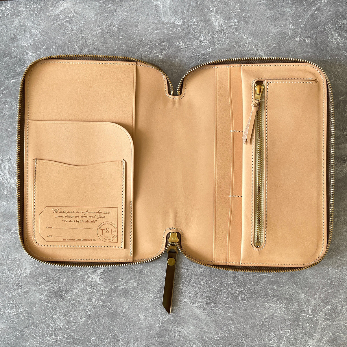 [TSL] Cordovan Zip Organizer // Olive