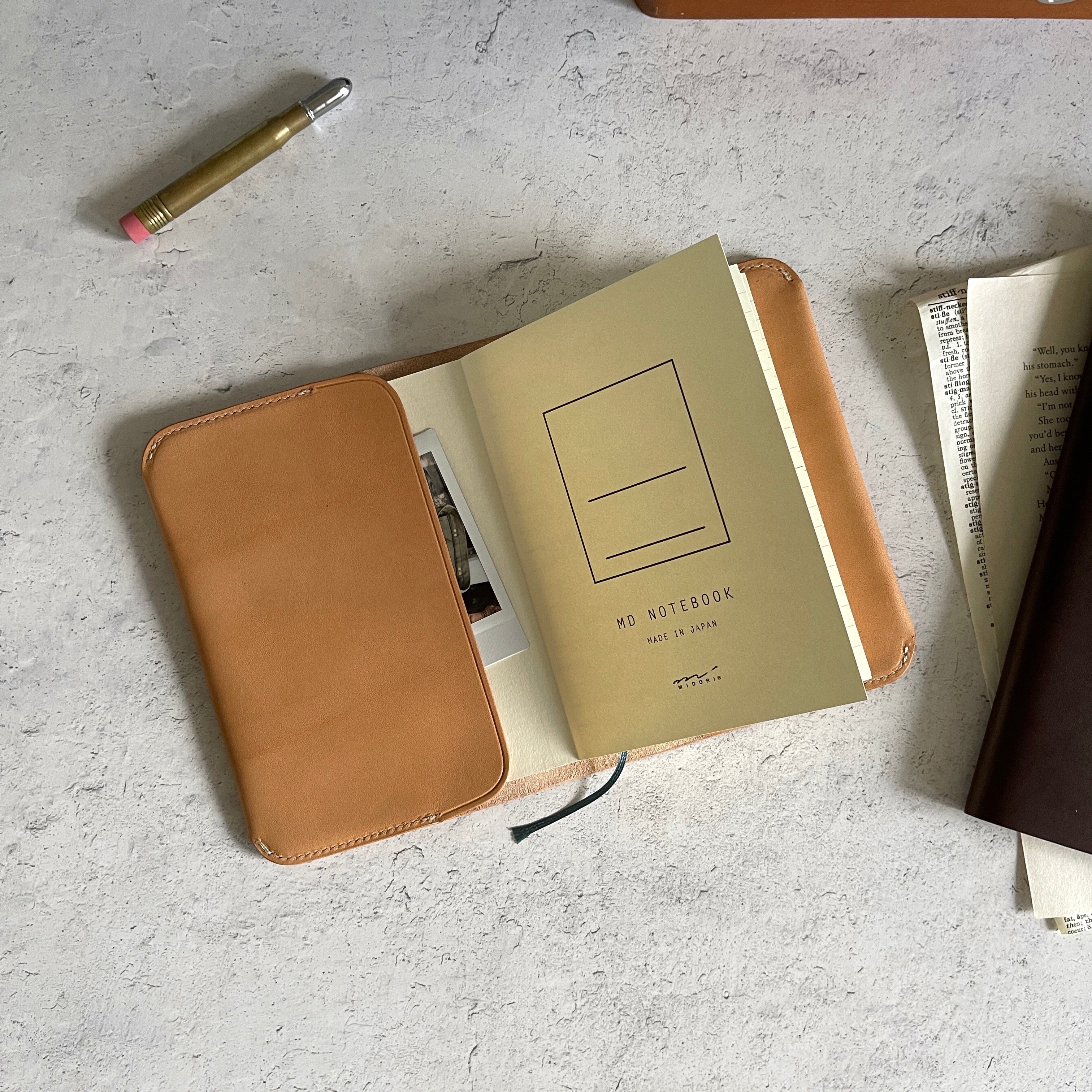 革表紙 ORACLE Cambridgeleather ノート TSL Cover] Original Leather (A6) – Baum-kuchen