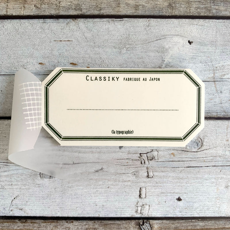 [Classiky] Letterpress Gummed Label