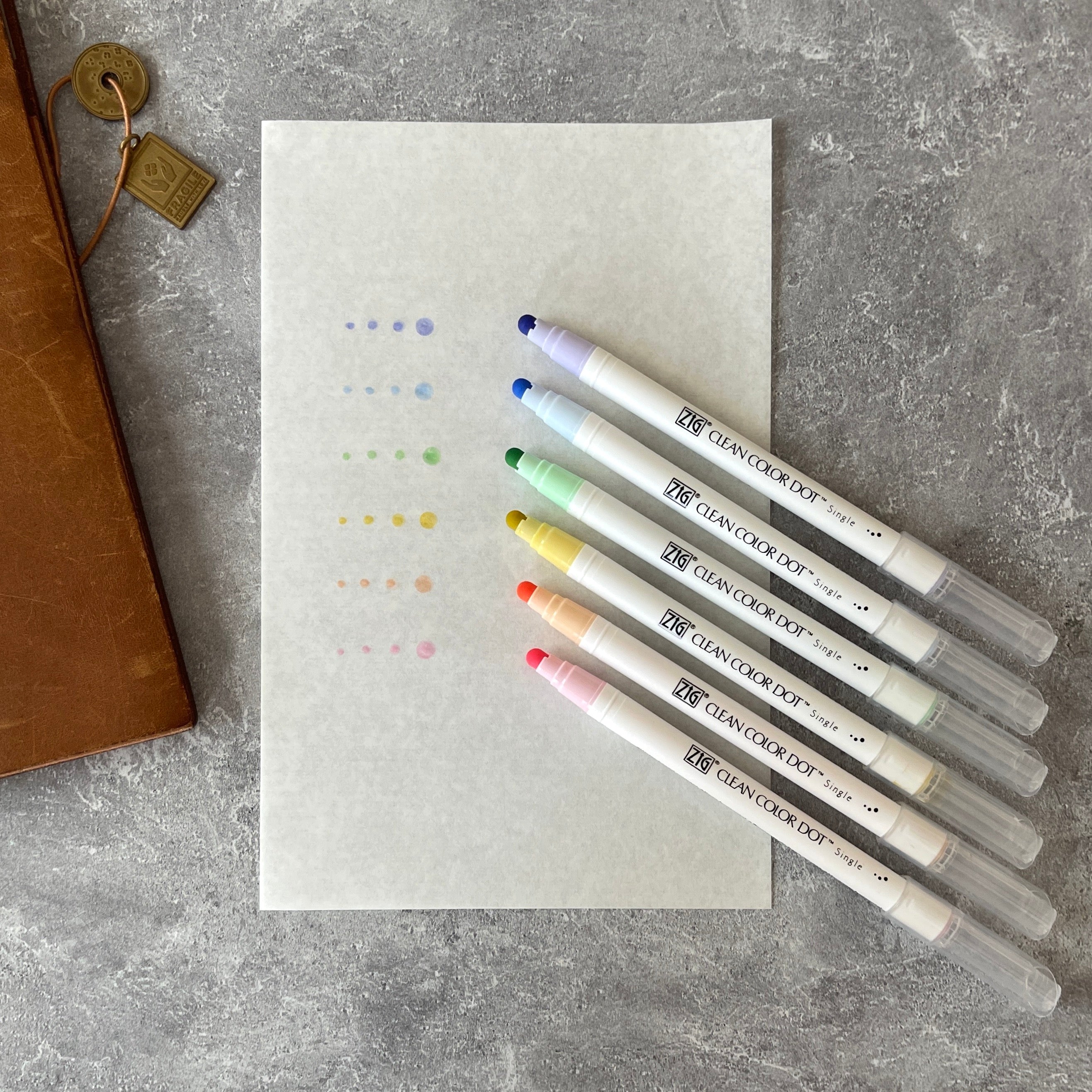 Kuretake] Clean Color Dot // 6 Color Set – Baum-kuchen