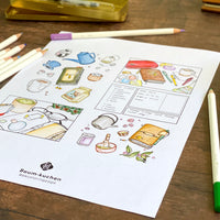[BK Original Coloring Page] Journaling Time (PDF Download)