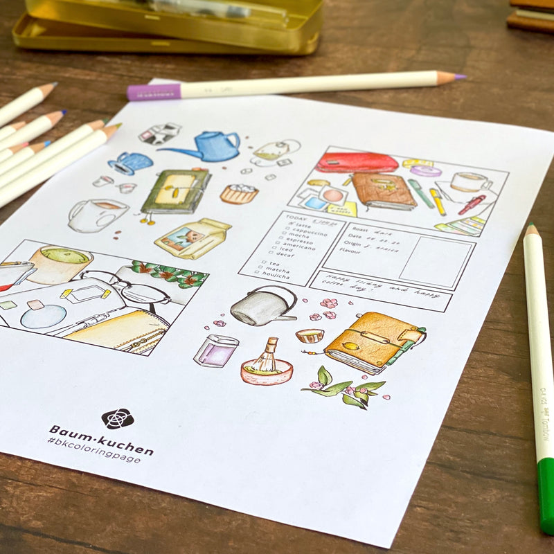 [BK Original Coloring Page] Journaling Time (PDF Download)