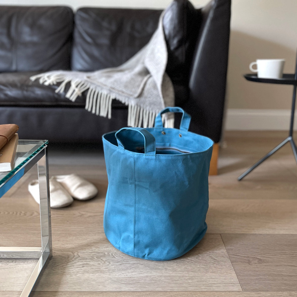 Uashmama Shopper or Diaper Bag | Practical, Pockets, Sustainable, Blue