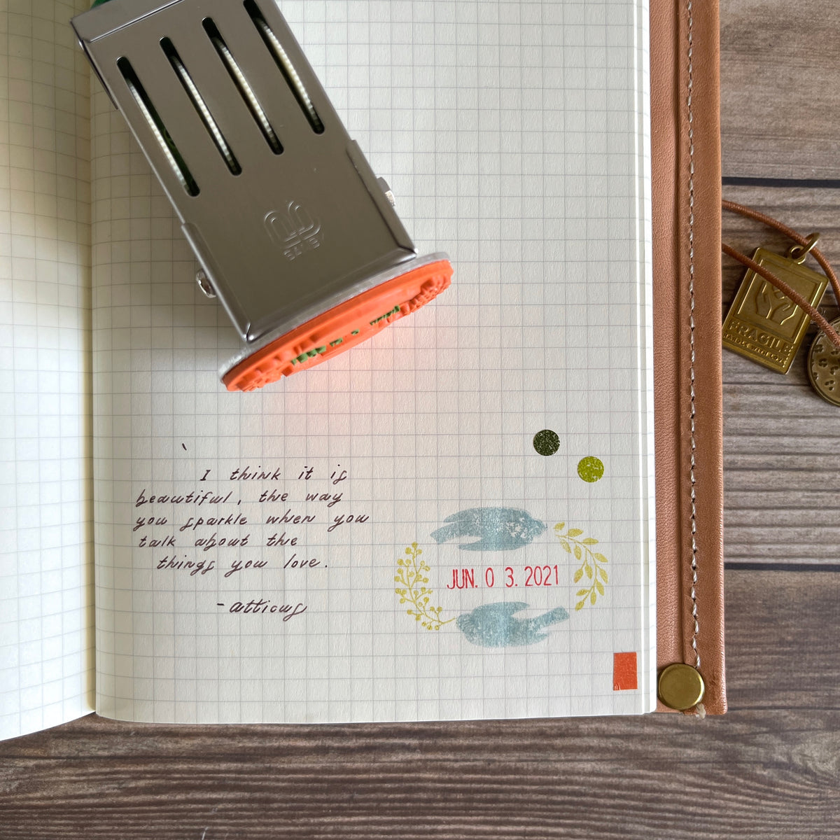 [Mizushima Stamp] Date Stamp with Frame