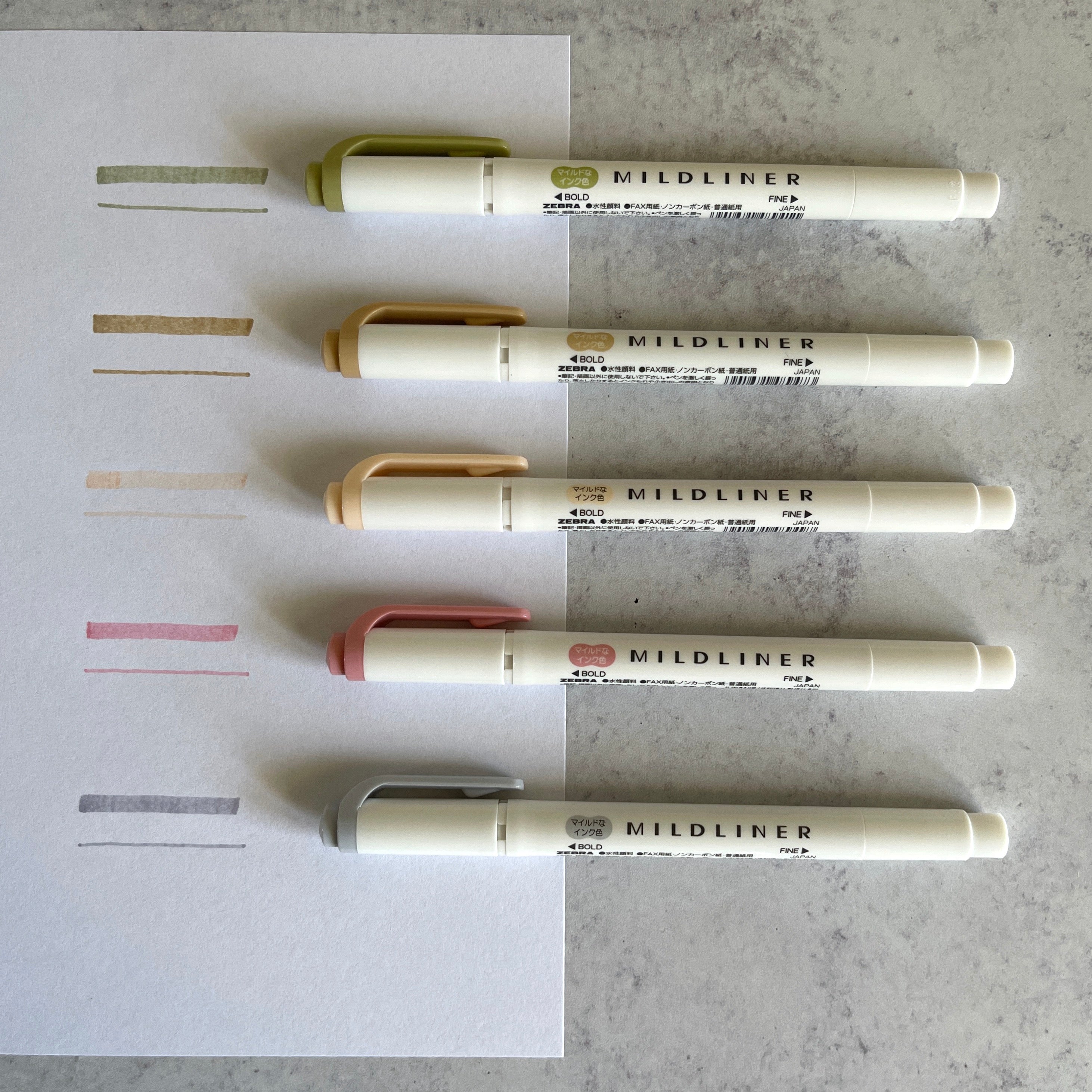 Mildliner Pen // Natural (set of 5 colors)