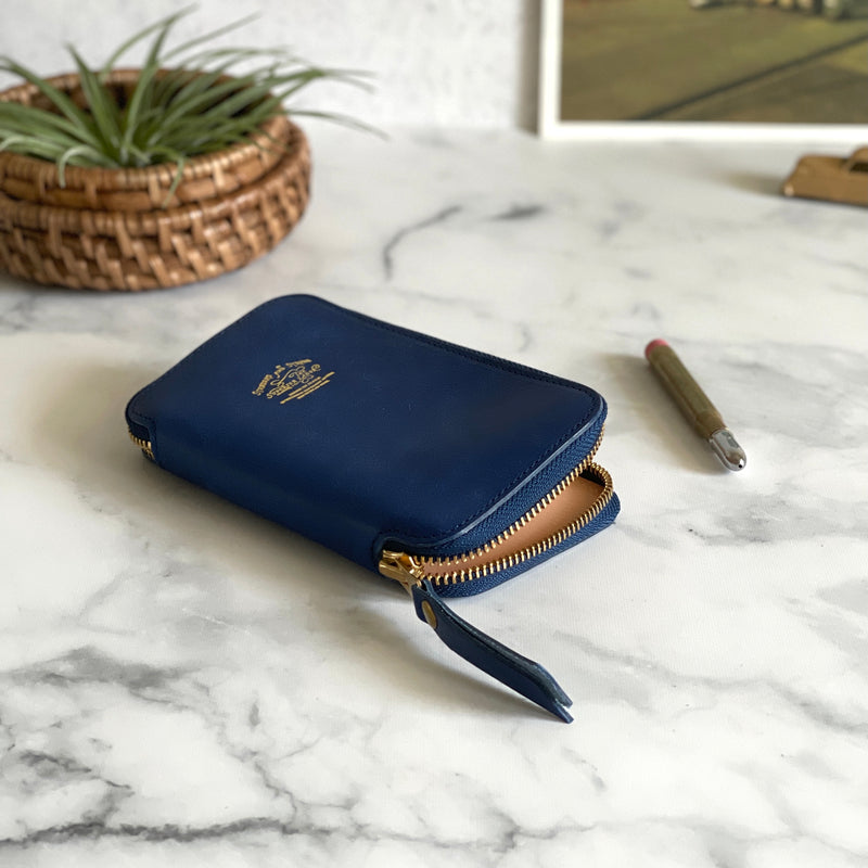 [TSL] Leather Zip Pen Case // Summer Blue [LIMITED EDITION]