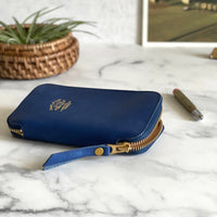 [TSL] Leather Zip Pen Case // Summer Blue [LIMITED EDITION]