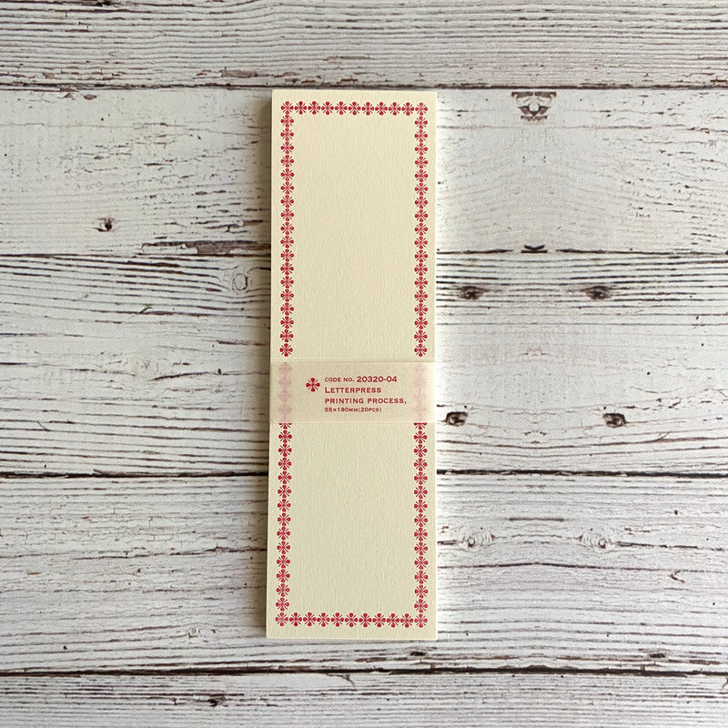 [Classiky]Letterpress Folded Memo Card