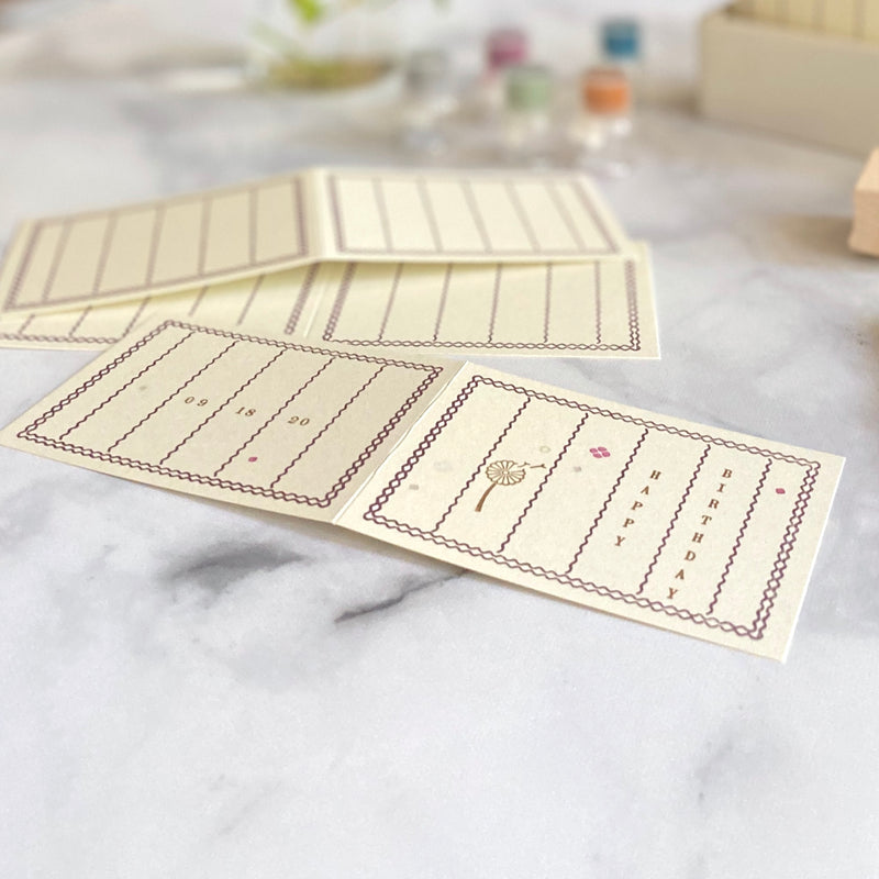 [Classiky]Letterpress Folded Memo Card