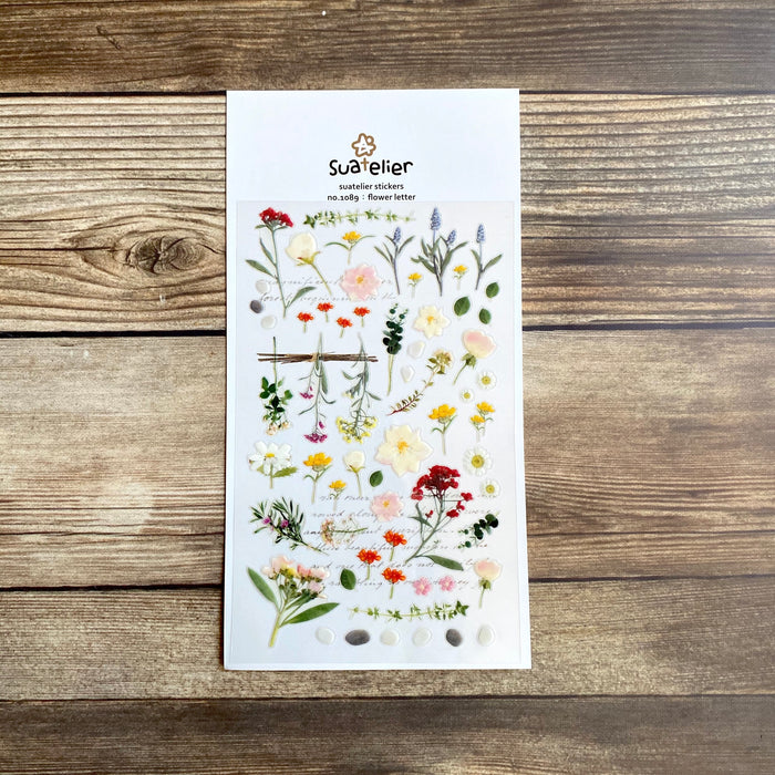 [Suatelier Stickers] flower letter