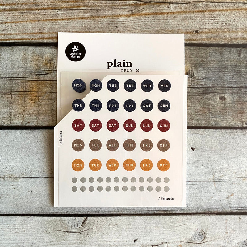 [Suatelier Stickers] plain.28 weekly