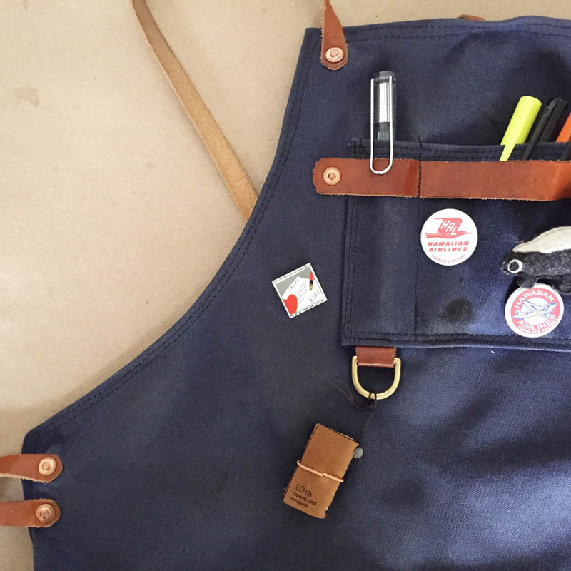 [1.61] Cross-Back Waxed Canvas Shop Apron